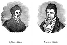 Portraits of Lewis and Clark published by Patrick Gass in 1847